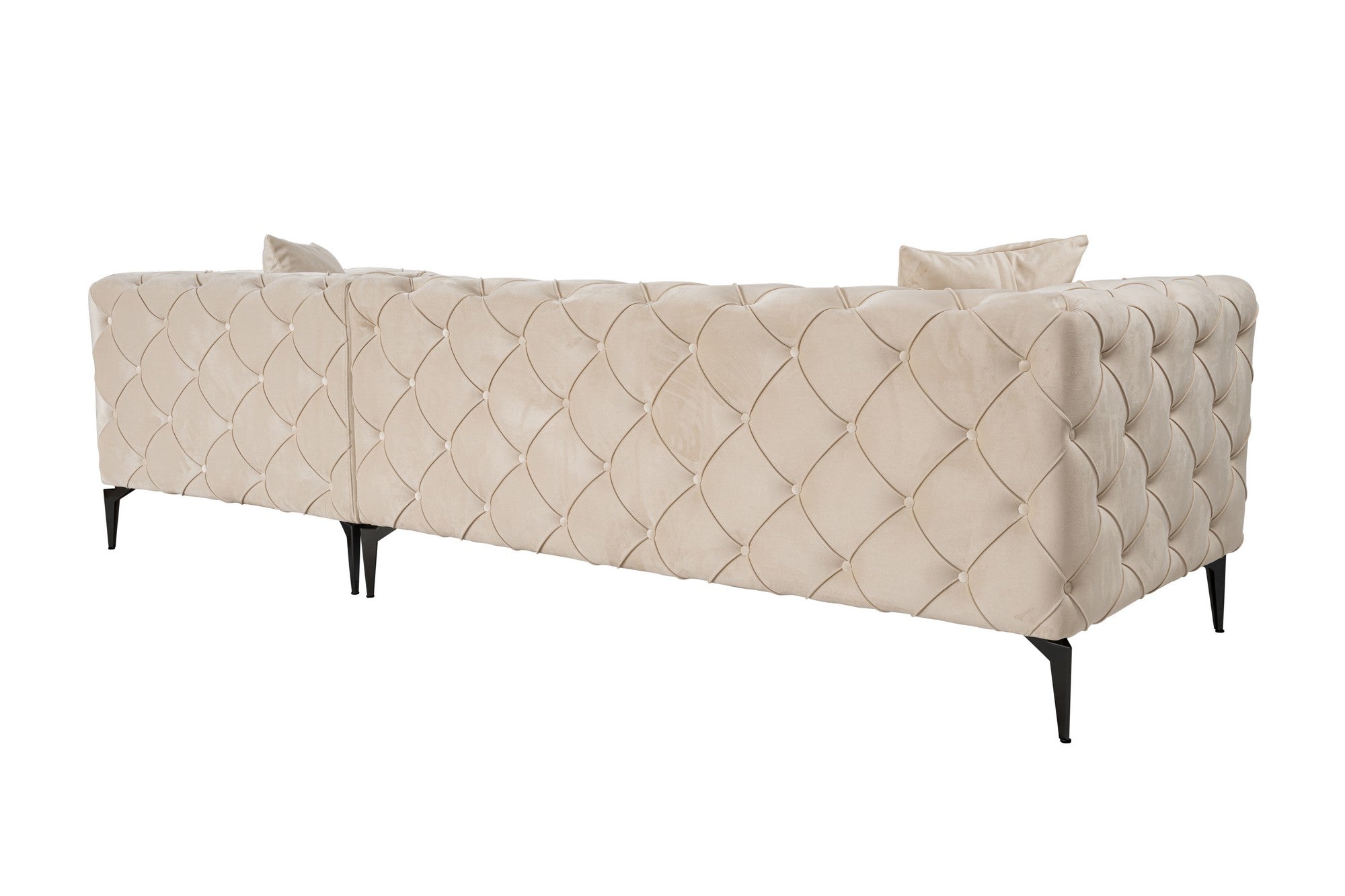 Como Eco Left - Beige, Svart Hörnsoffa