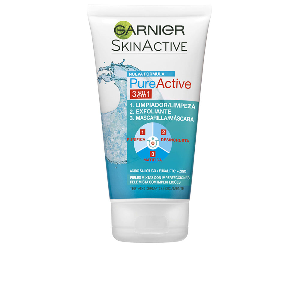 Garnier PURE ACTIVE 3 en 1 gel limpiador piel grasa 150 ml