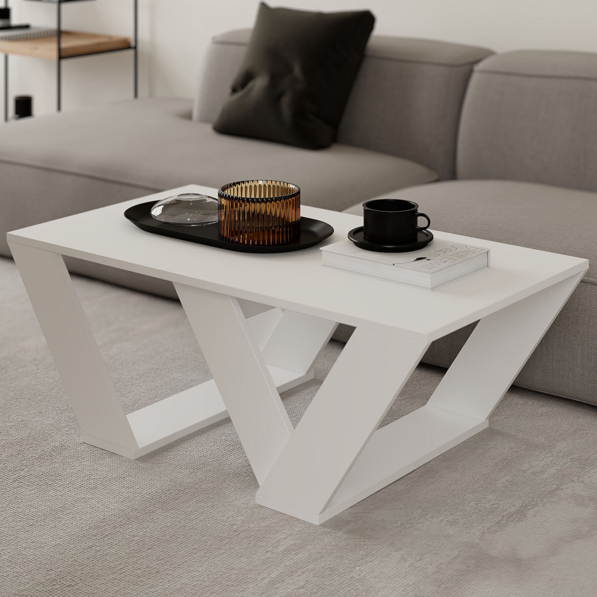 Pipra - Vit Kaffe Bord
