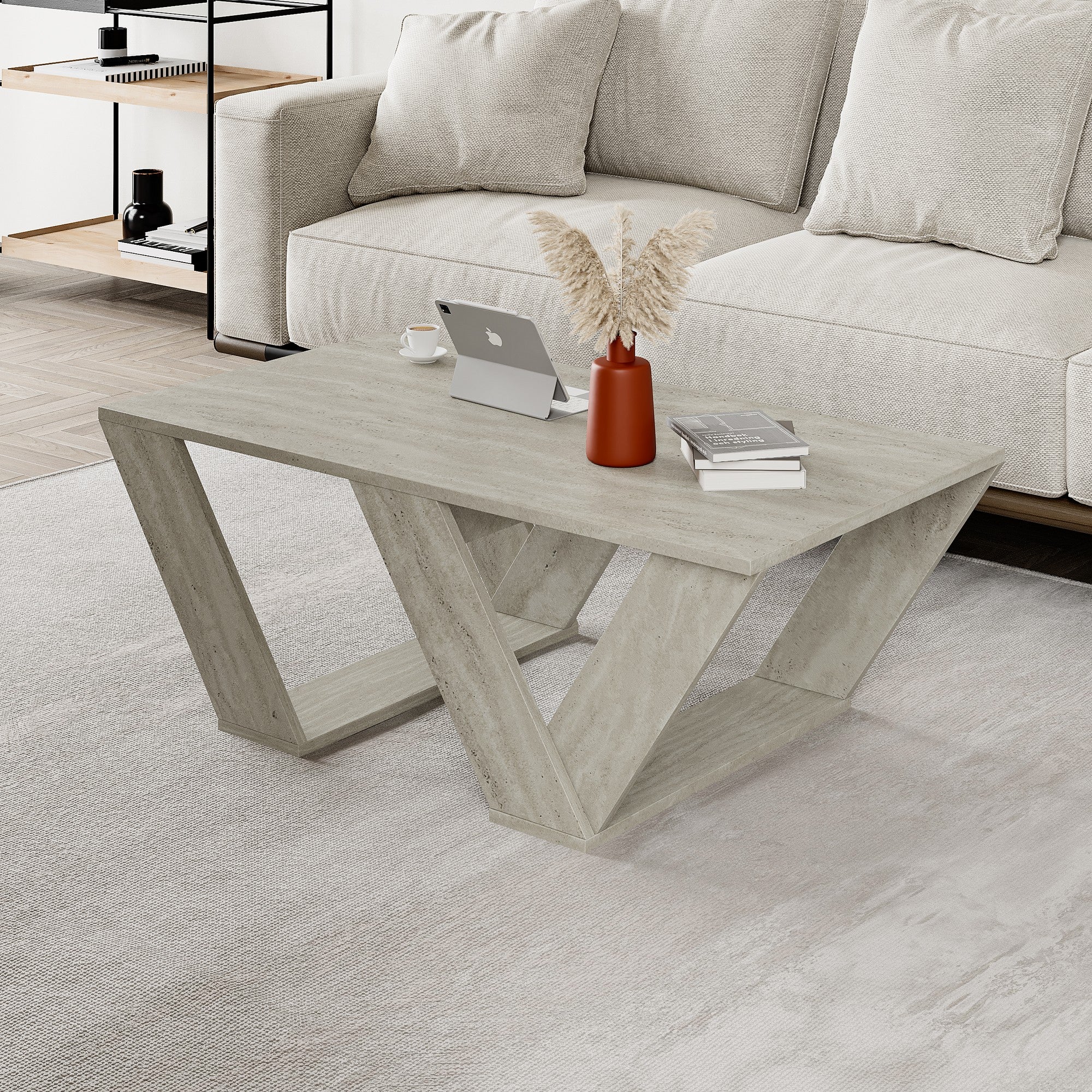Pipra - Travertin Kaffe Bord