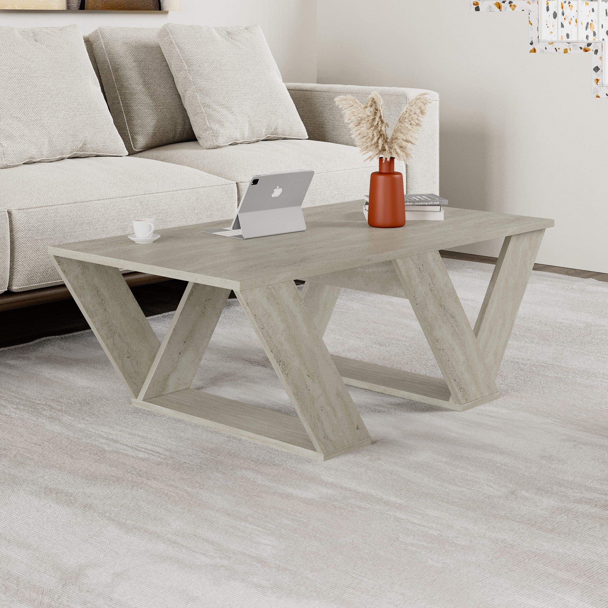 Pipra - Travertin Kaffe Bord