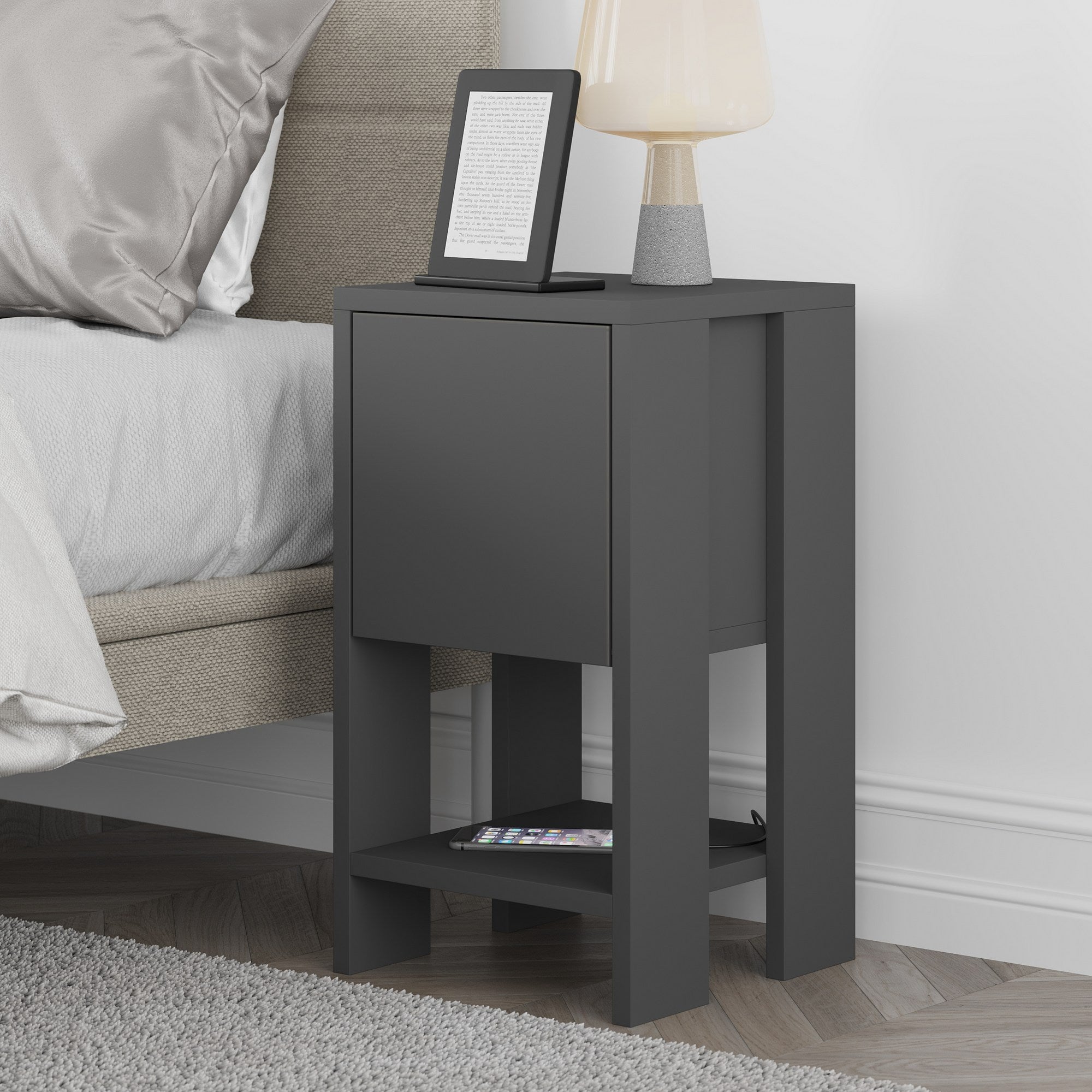 Ema - Anthracite, Anthracite Nattduksbord