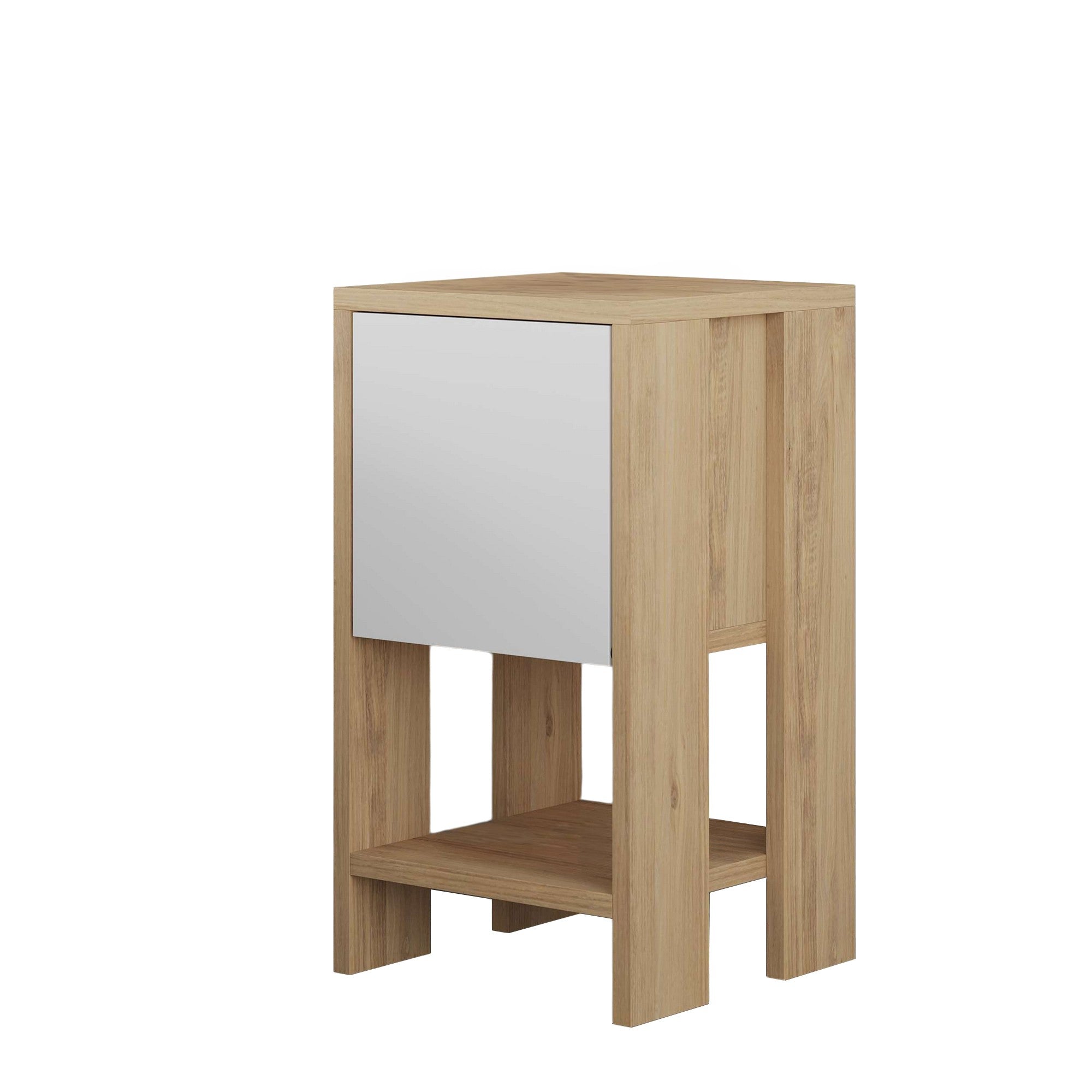 Ema - Sapphire Ek, Vitt Nattduksbord