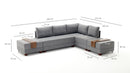 Fly Corner Sofa Bed Right- Brun Hörnsoffa-Säng