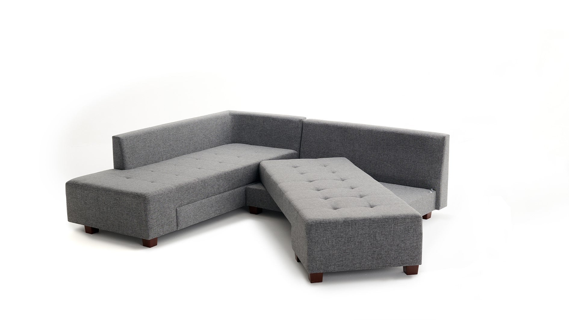 Manama Corner Sofa Bed Left - Grey Corner Sofa-Bed