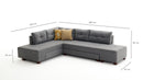 Manama Corner Sofa Bed Left - Grey Corner Sofa-Bed