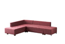 Manama Corner Sofa Bed Left - Claret Red Corner Sofa-Bed