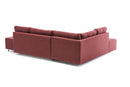 Manama Corner Sofa Bed Left - Claret Red Corner Sofa-Bed