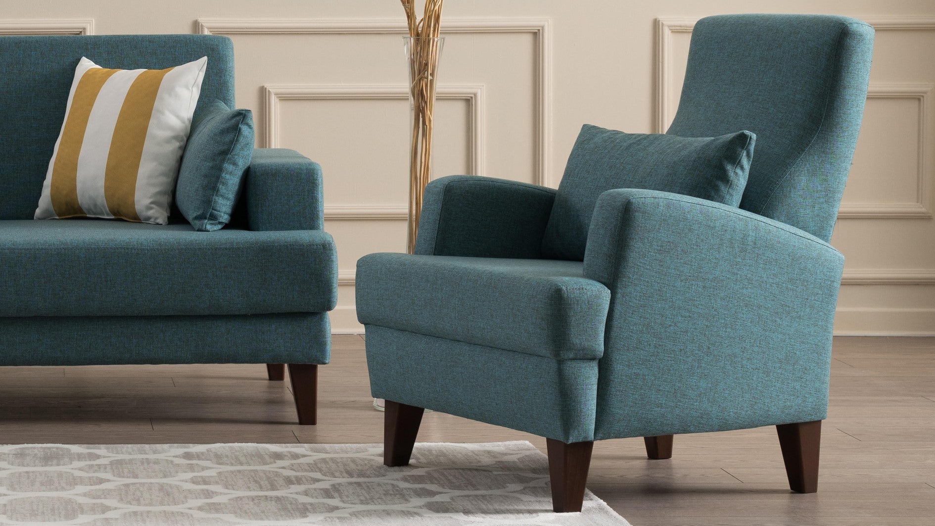 Kana Bergere - Turkos Wing Chair