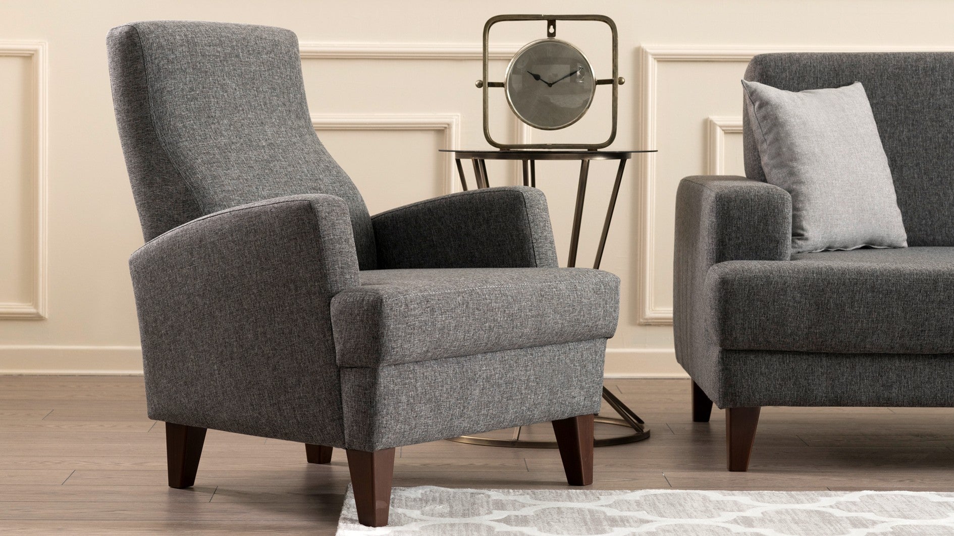 Kana Bergere - Mörkgrå Wing Chair