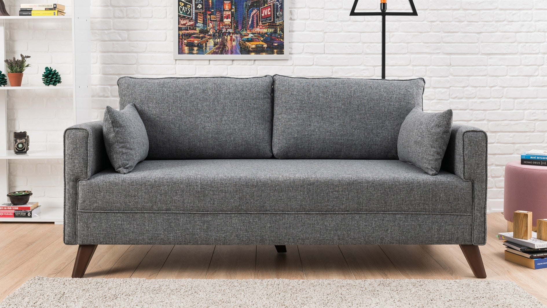 Bella Sofa För 2 Pr - Grå 2-Sitssoffa