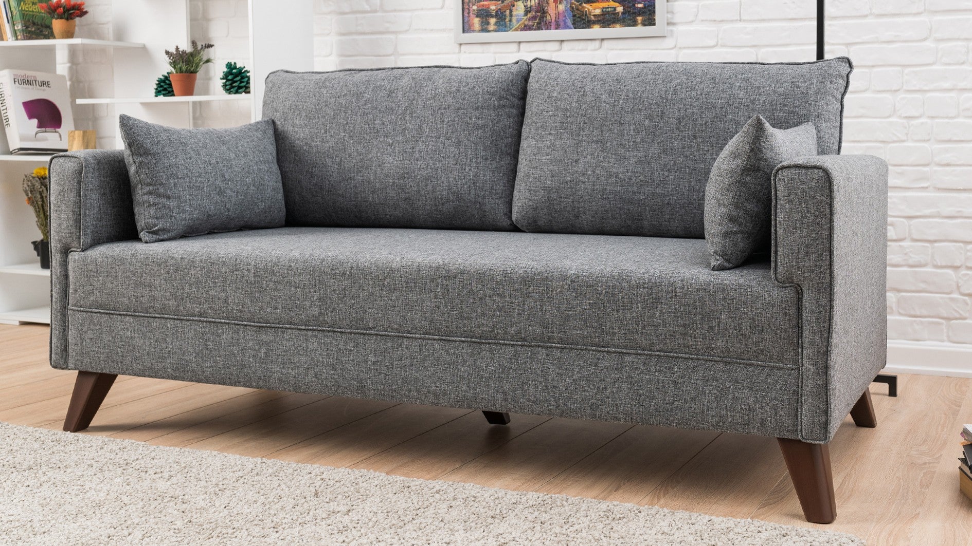 Bella Sofa För 2 Pr - Grå 2-Sitssoffa