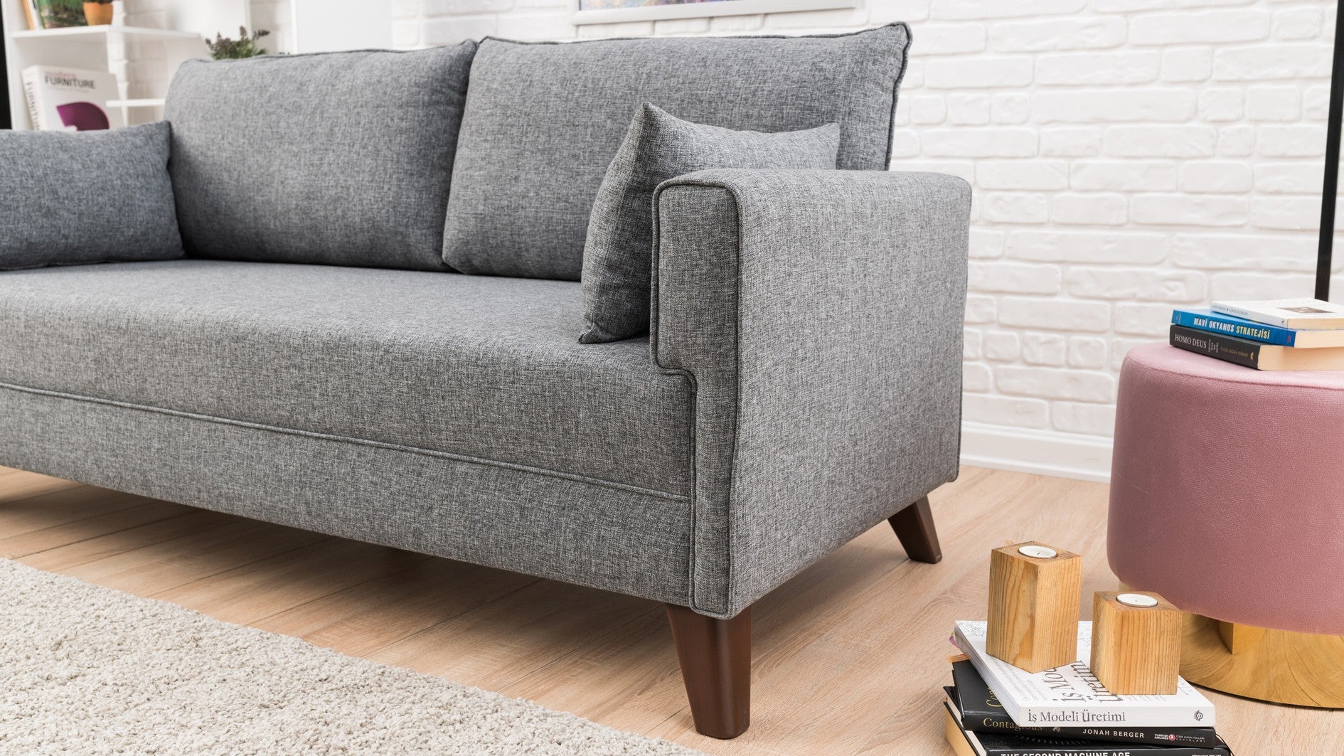 Bella Sofa För 2 Pr - Grå 2-Sitssoffa