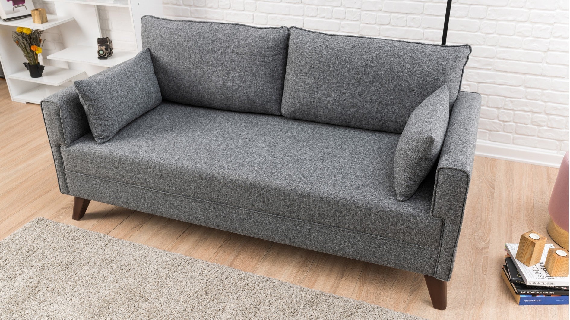 Bella Sofa För 2 Pr - Grå 2-Sitssoffa