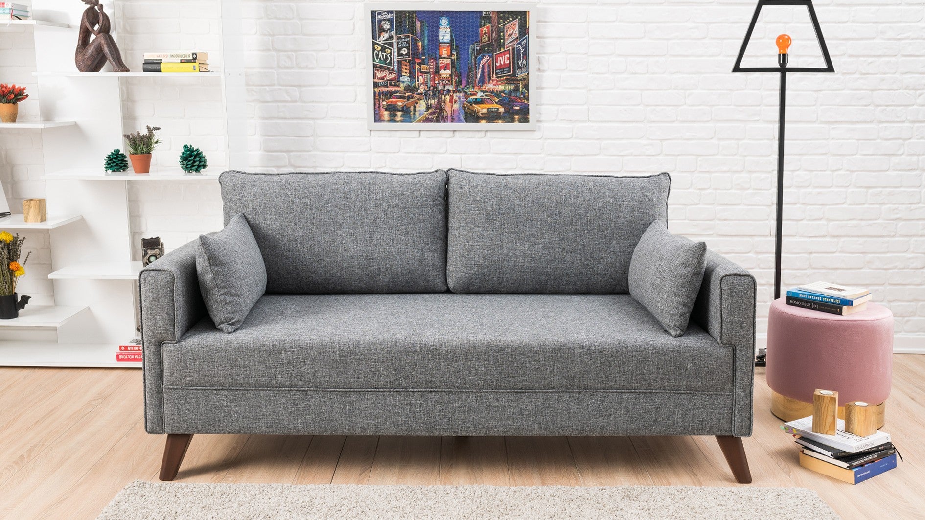 Bella Sofa För 2 Pr - Grå 2-Sitssoffa