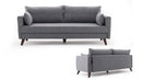 Bella Soffa För 3 Pr - Grå 3-Sits Soffa