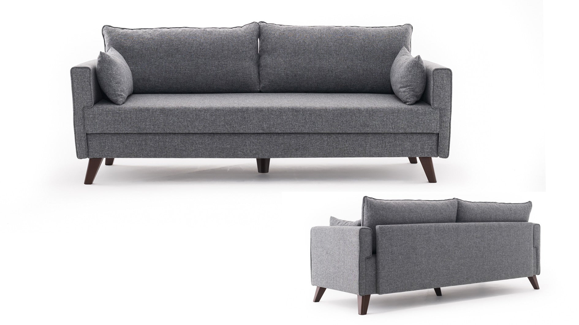Bella Soffa För 3 Pr - Grå 3-Sits Soffa