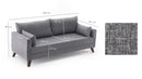 Bella Sängsoffa - Grå 3-Sits Sängsoffa