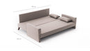 Bella Sängsoffa - Kräm 3-Sits Sängsoffa
