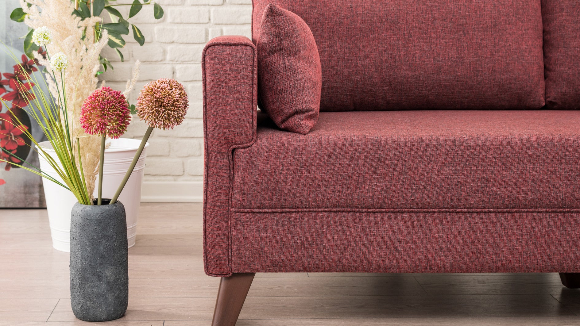 Bella Sofa För 2 Pr - Klementinröd 2-Sitssoffa