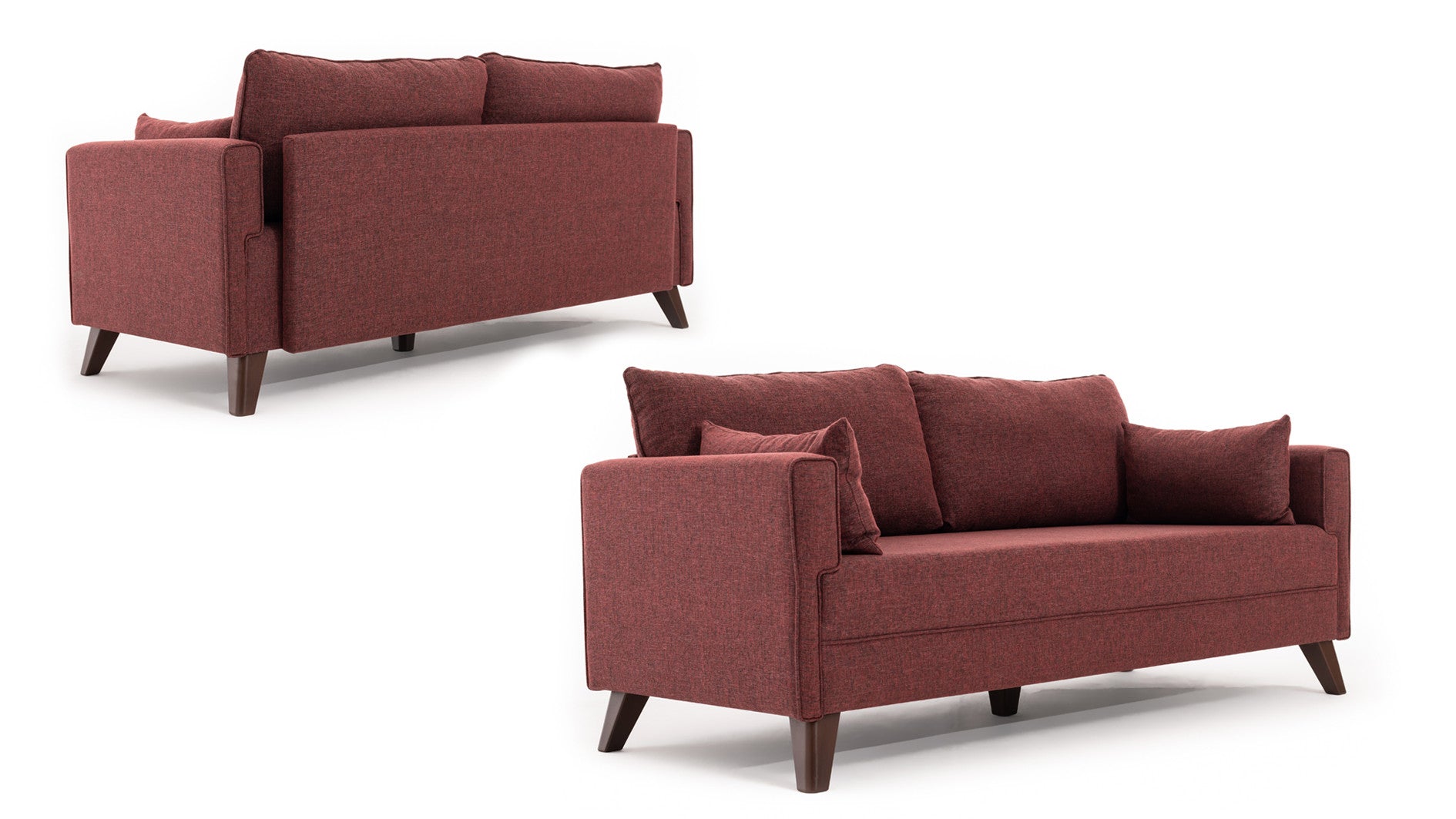 Bella Sofa För 2 Pr - Klementinröd 2-Sitssoffa