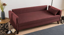 Bella Soffa För 3 Pr - Vinröd 3-Sits Soffa