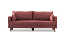 Bella Soffa För 3 Pr - Vinröd 3-Sits Soffa