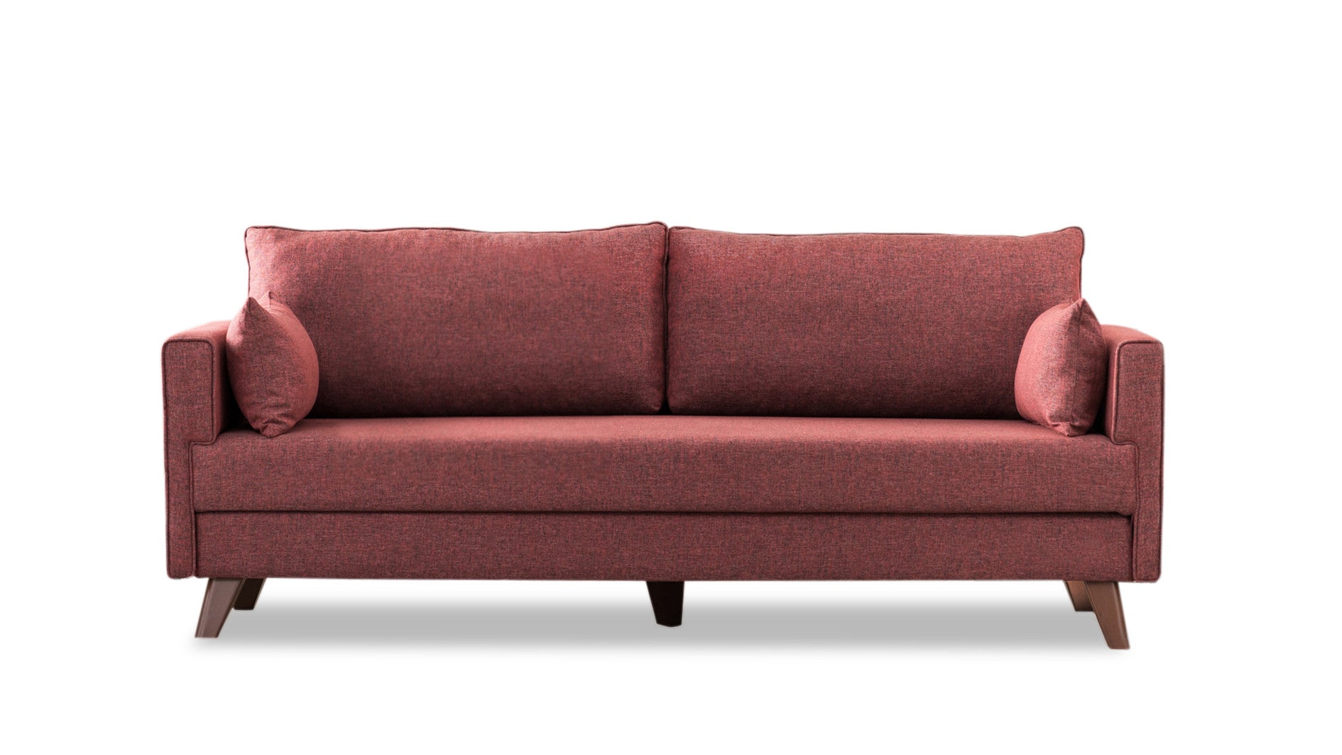 Bella Soffa För 3 Pr - Vinröd 3-Sits Soffa