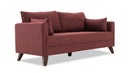 Bella Soffa För 3 Pr - Vinröd 3-Sits Soffa