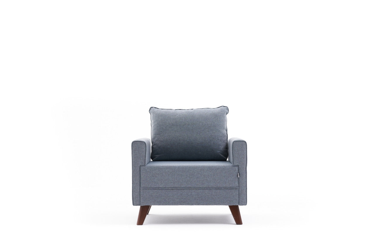 Bella Soft Tekli Koltuk - Blå 1-Sits Soffa