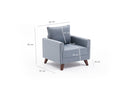 Bella Soft Tekli Koltuk - Blå 1-Sits Soffa