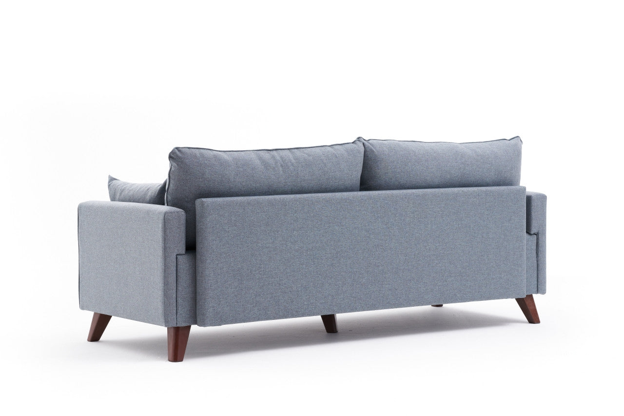 Bella Soft 3-Sits Soffa - Blå 3-Sits Soffa