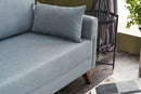 Bella Soft Sängsoffa - Blå 3-Sits Sängsoffa