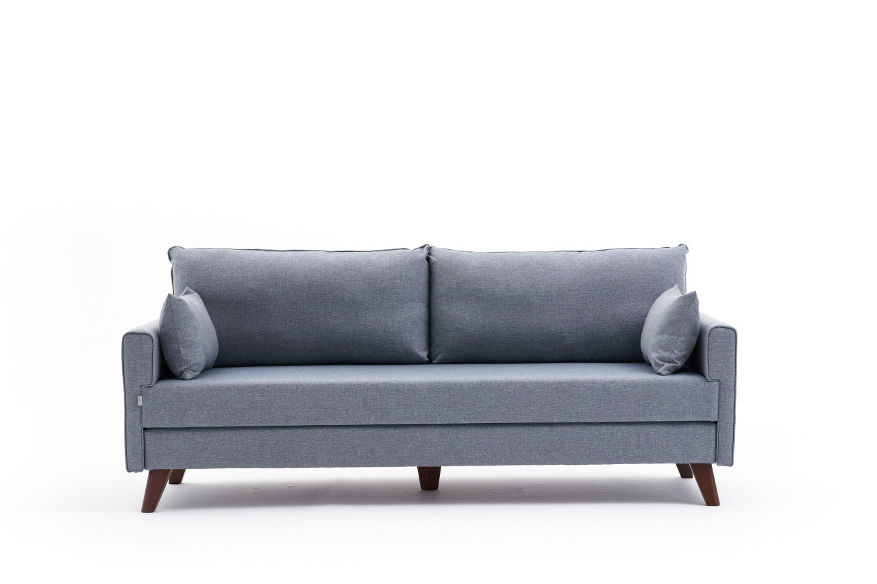 Bella Soft Sängsoffa - Blå 3-Sits Sängsoffa