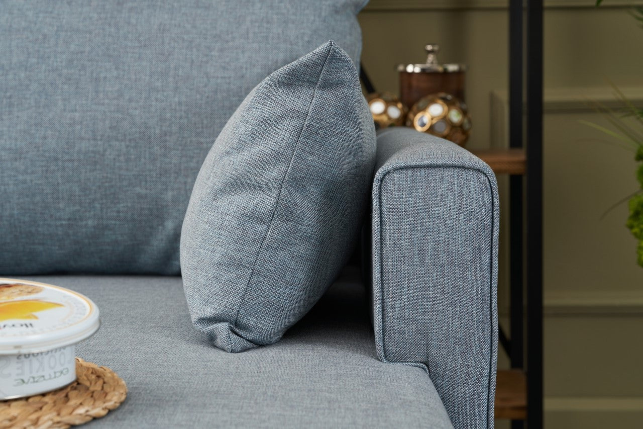 Bella Soft Hörnköl Tuk Right - Blå Hörnsoffa