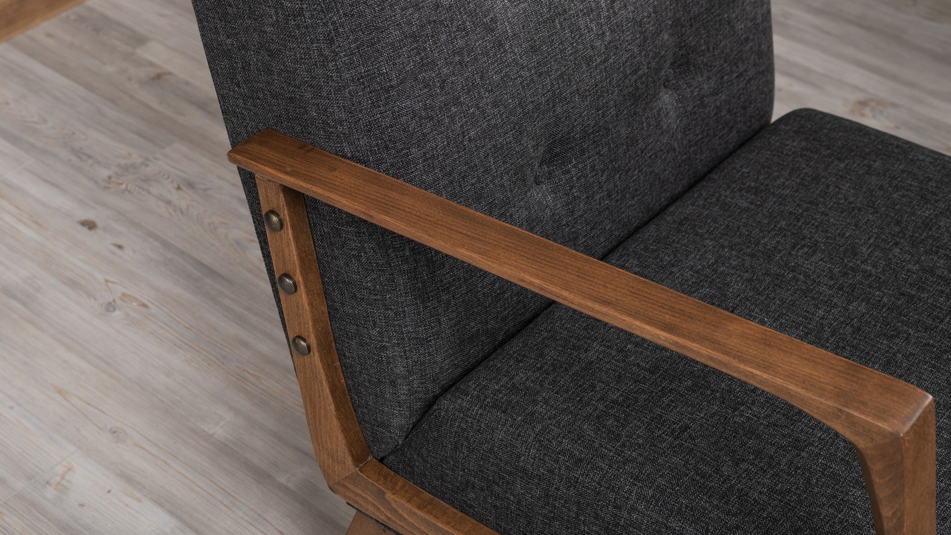 Kemer - Dark Grey Wing Chair