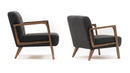 Kemer - Dark Grey Wing Chair