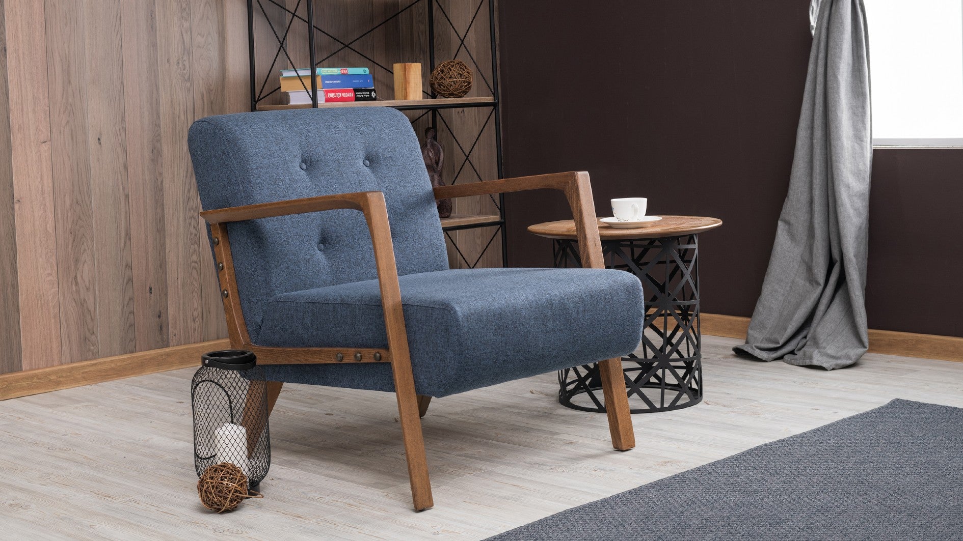 Kemer - Blue Wing Chair
