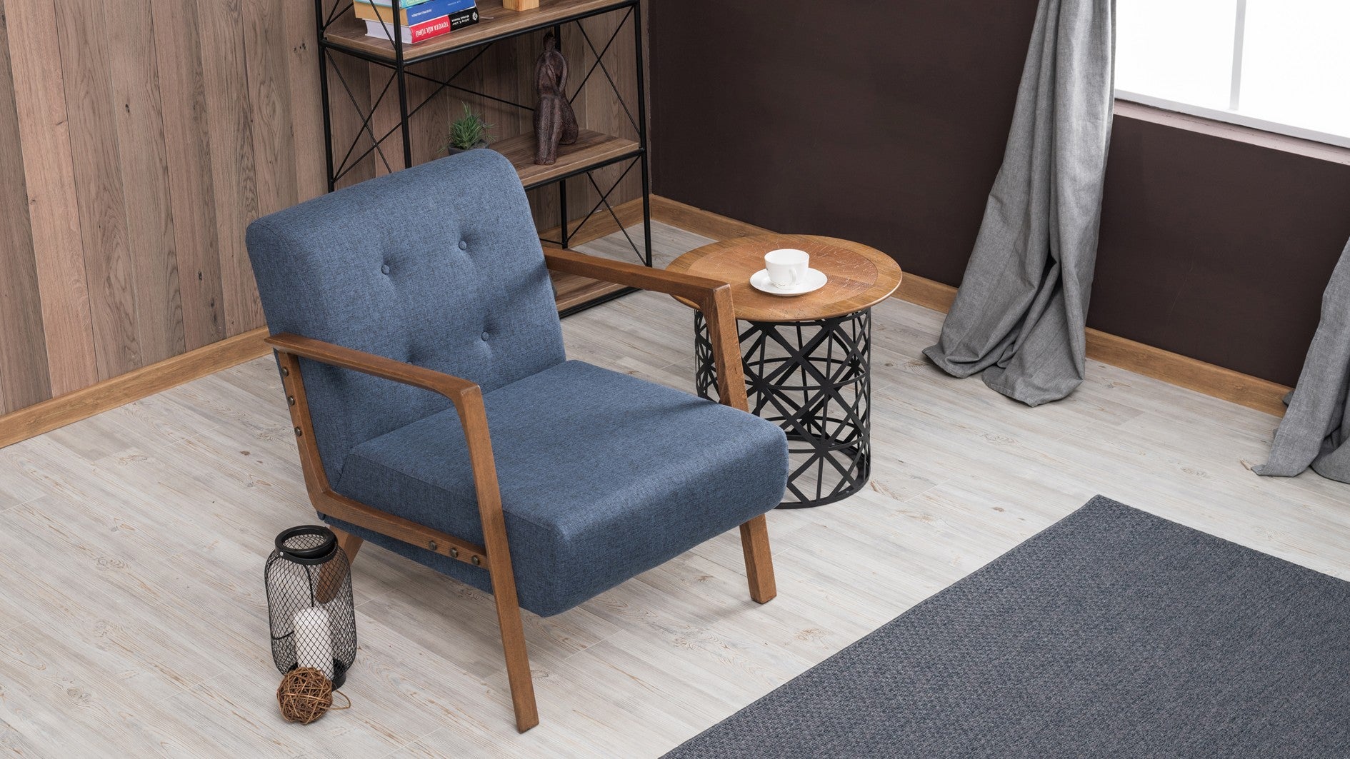 Kemer - Blue Wing Chair