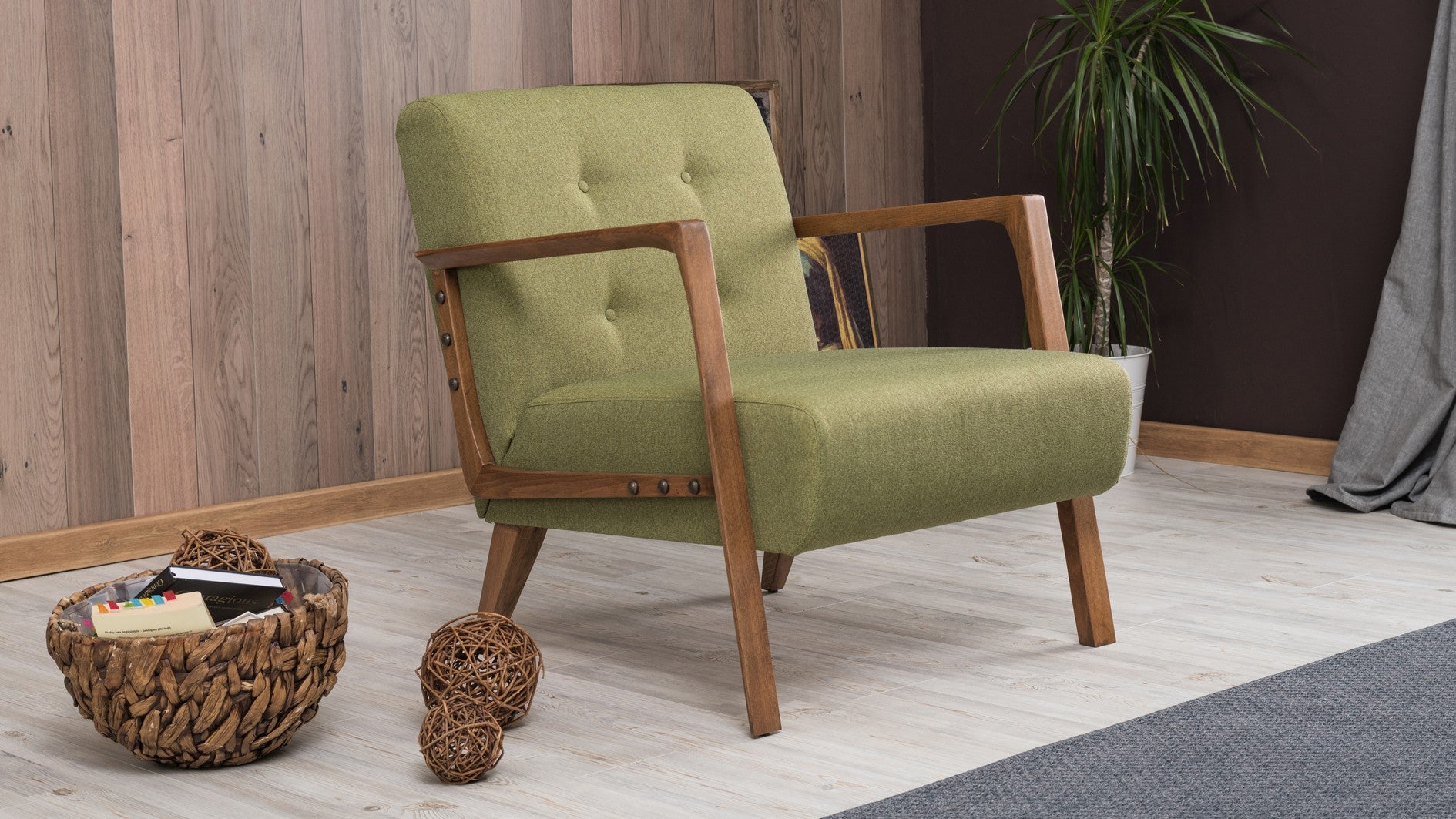 Kemer - Green Wing Chair