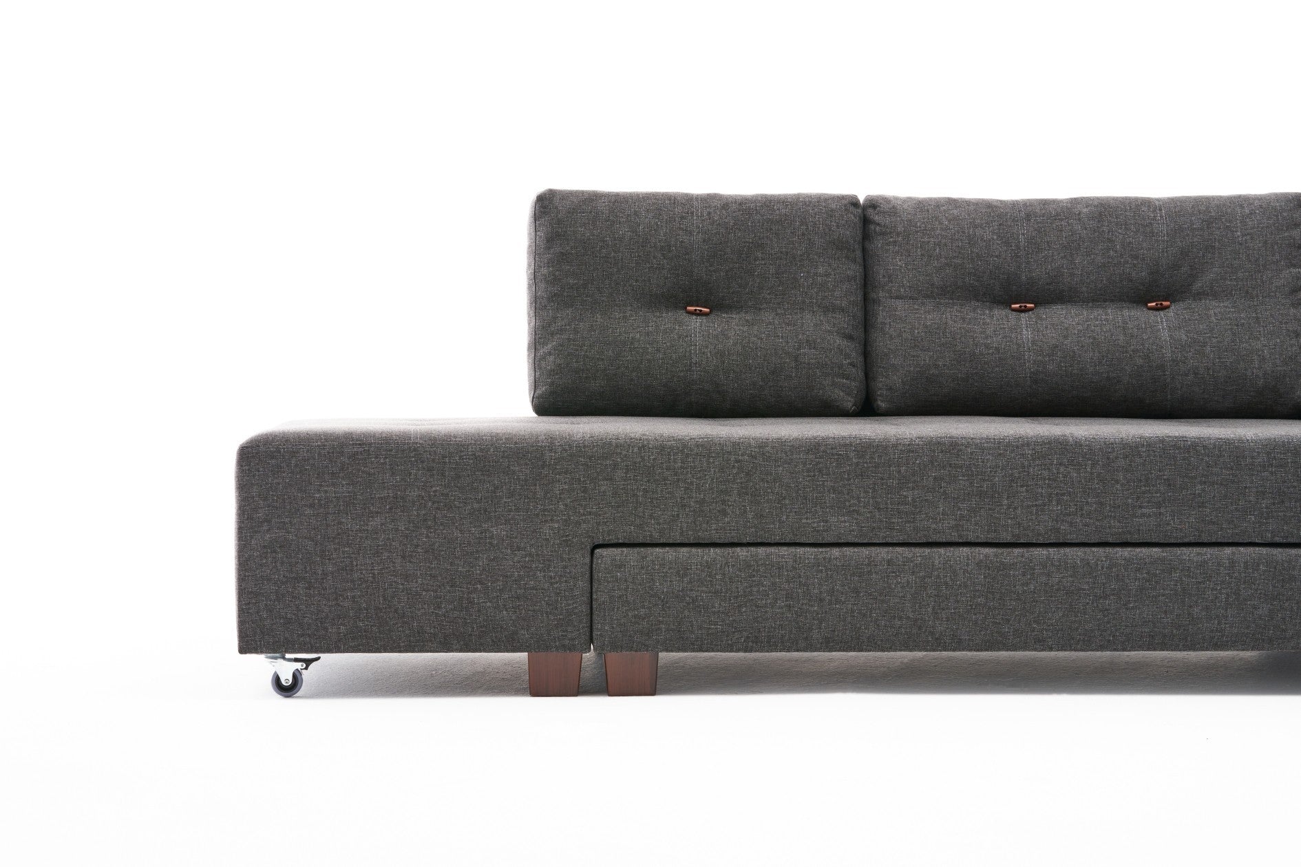 Manama Corner Sofa Bed Left - Anthracite Corner Sofa-Bed