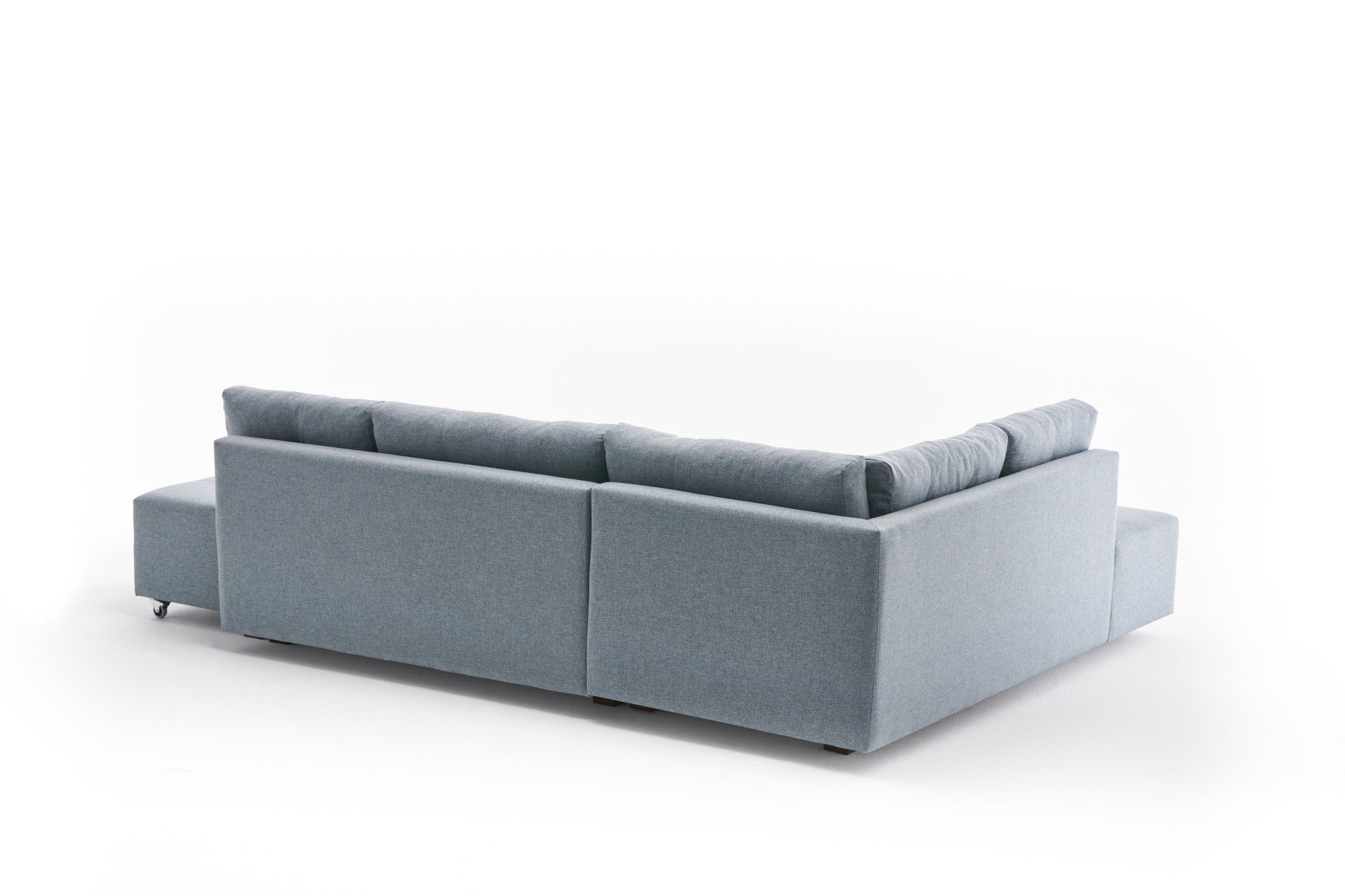 Manama Corner Sofa Bed Left - Light Blue Corner Sofa-Bed