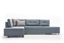 Manama Corner Sofa Bed Left - Light Blue Corner Sofa-Bed