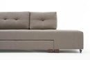 Manama Corner Sofa Bed Left - Cream Corner Sofa-Bed