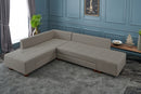Manama Corner Sofa Bed Left - Cream Corner Sofa-Bed