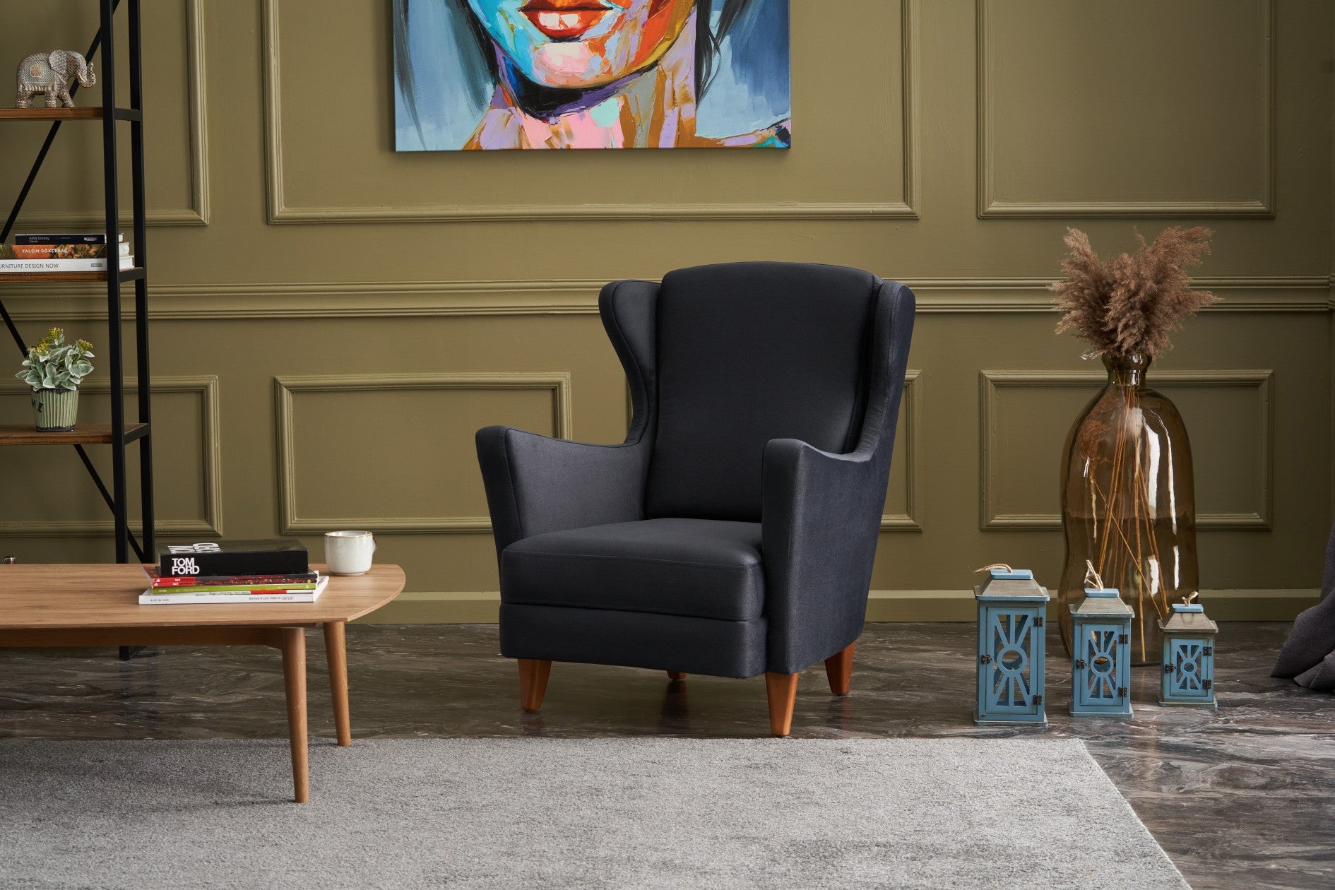 Lola Berjer - Antracit Vingsoffa