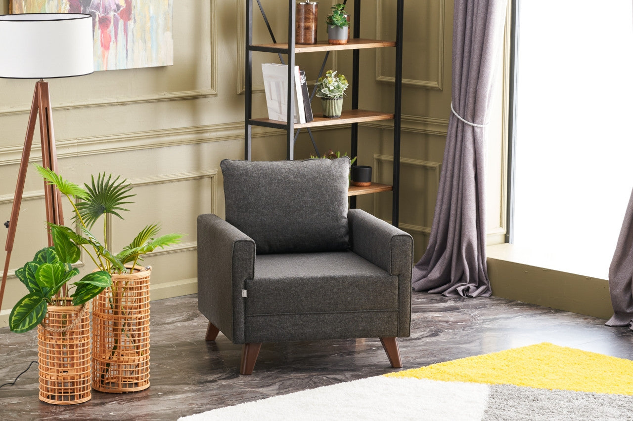 Bella Fåtölj - Antracit 1-Sits Soffa