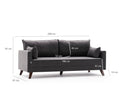 Bella Sängsoffa - Anthracite 3-Sits Sängsoffa
