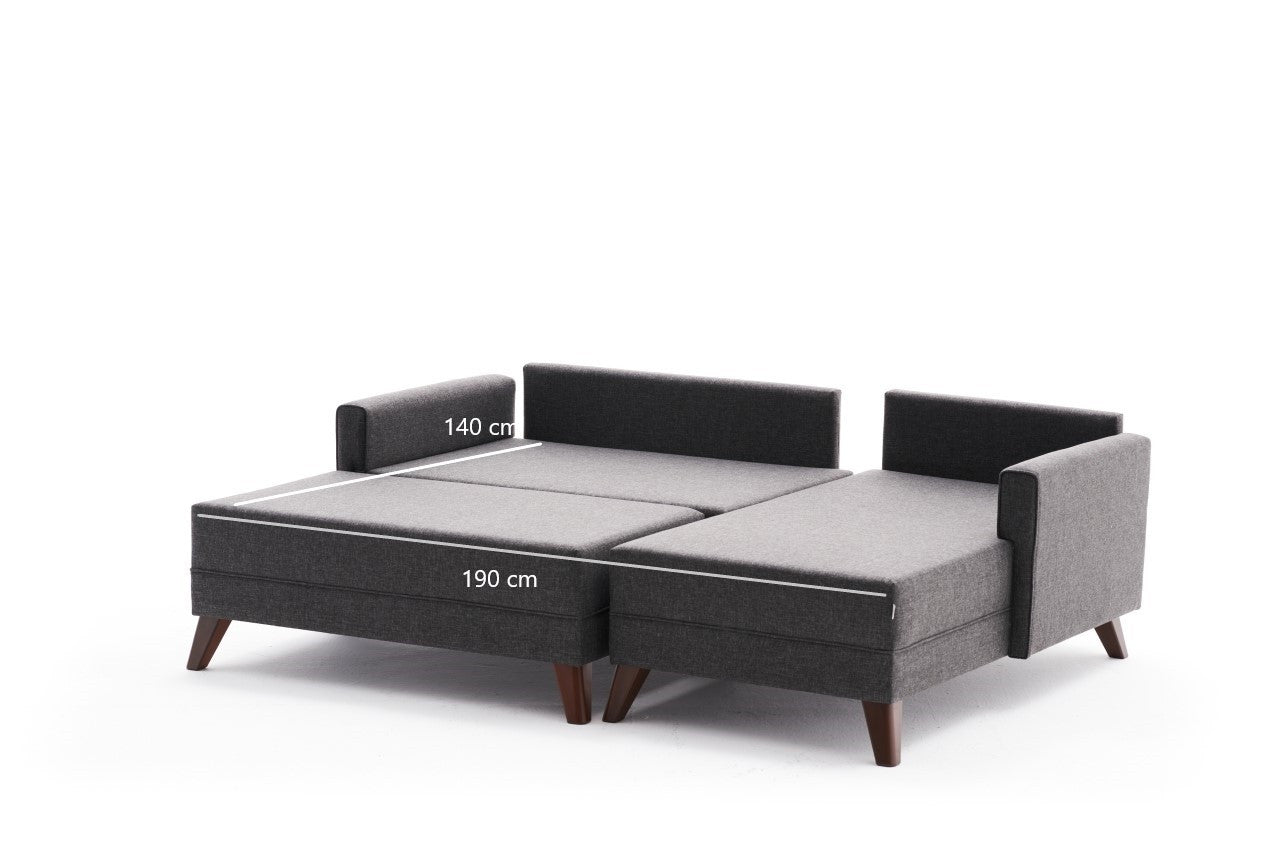 Bella Mini Soffa i Hörn Höger - Antracit Hörn Soff-Säng