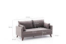 Bella Sofa För 2 Pr - Brun 2-Sitssoffa